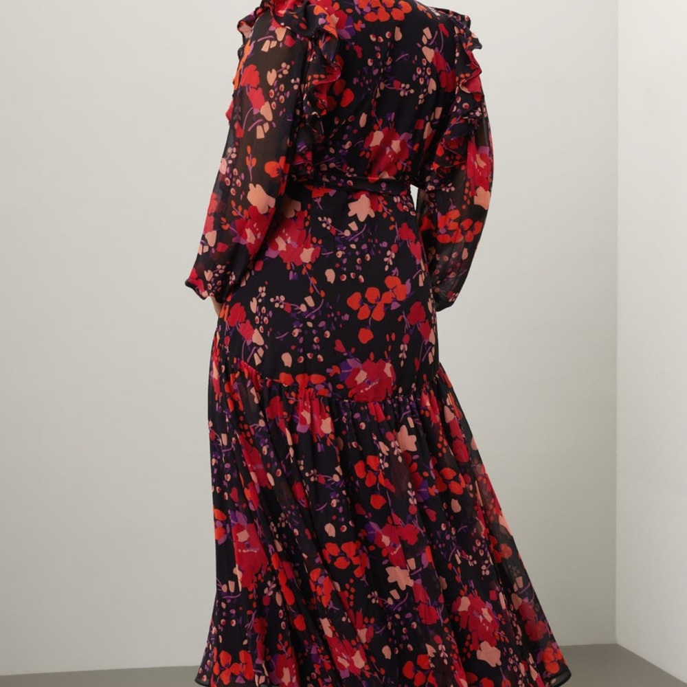 SLATE AND WILLOW FLORAL MIDI WRAP DRESS- EUC- XXL - Picture 3 of 16